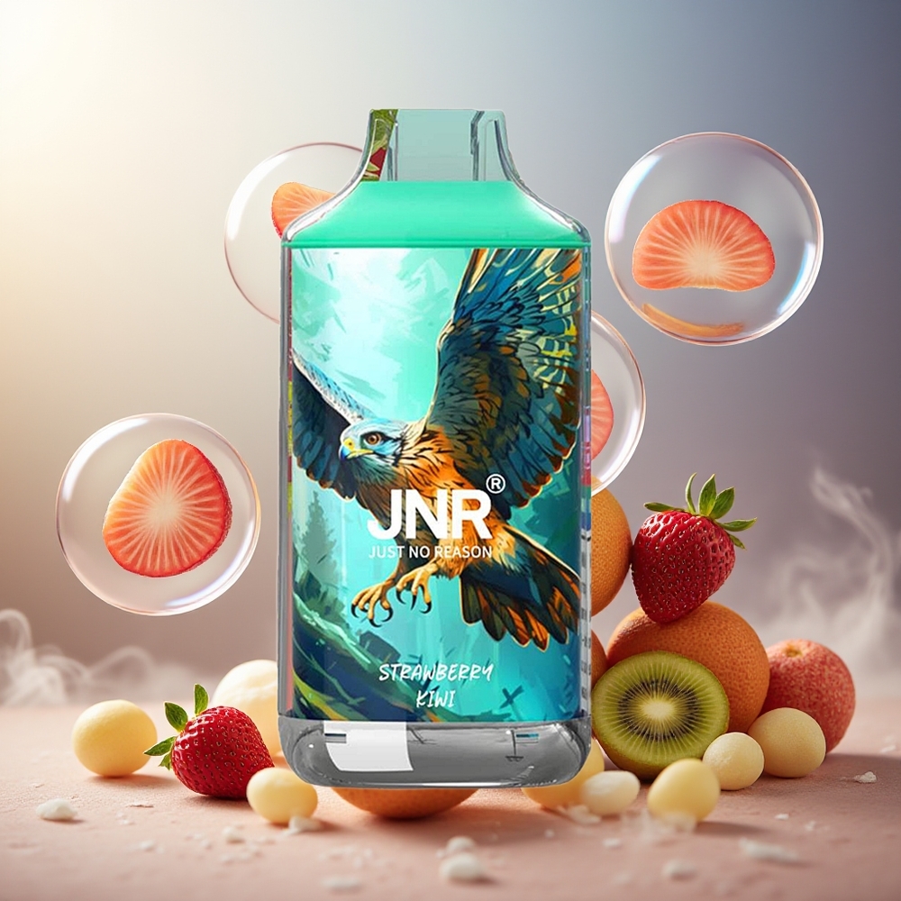 Partihandel Sverige JNR Falkon 16000 Puffs 850mAh 22ml Dubbel Mesh Jordgubb Kiwi
