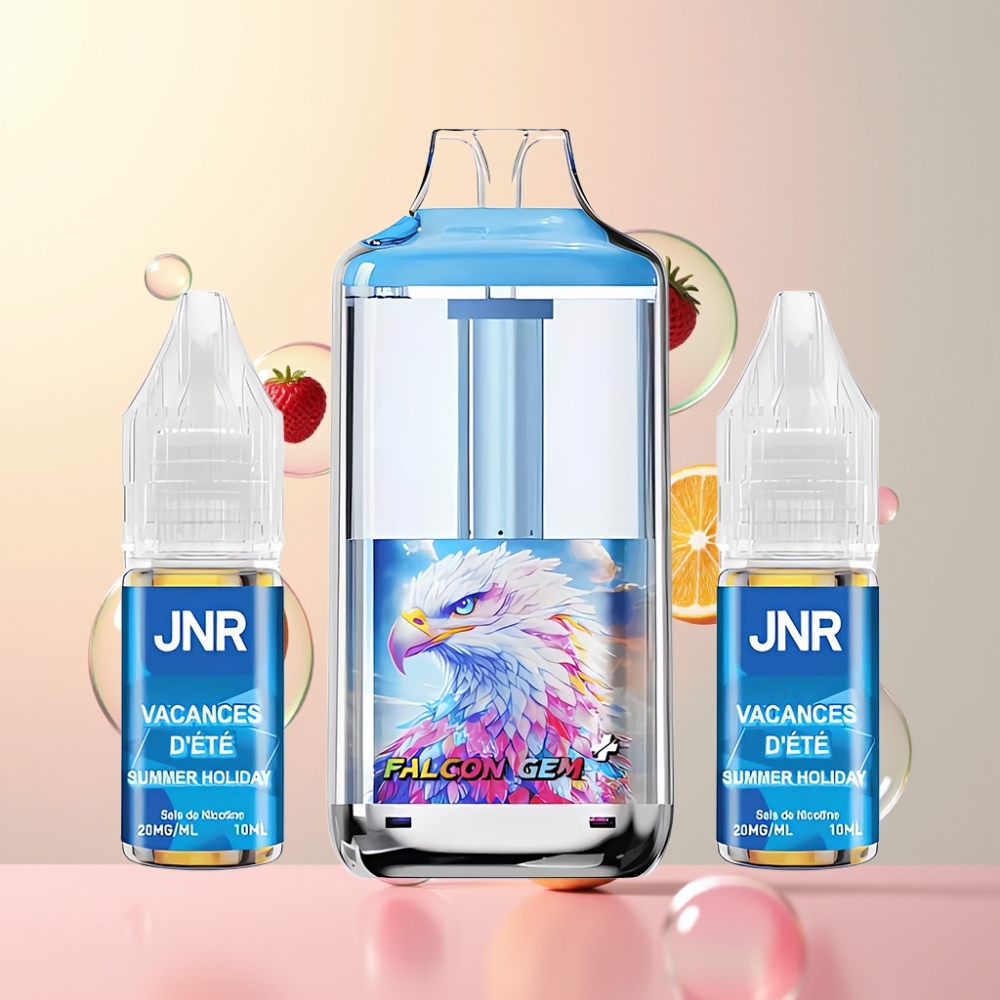 Partihandel Sverige JNR Falcon GEM⁺ 30000 Puffs Synlig E-vätska Tank Dual Mesh 2 10ml