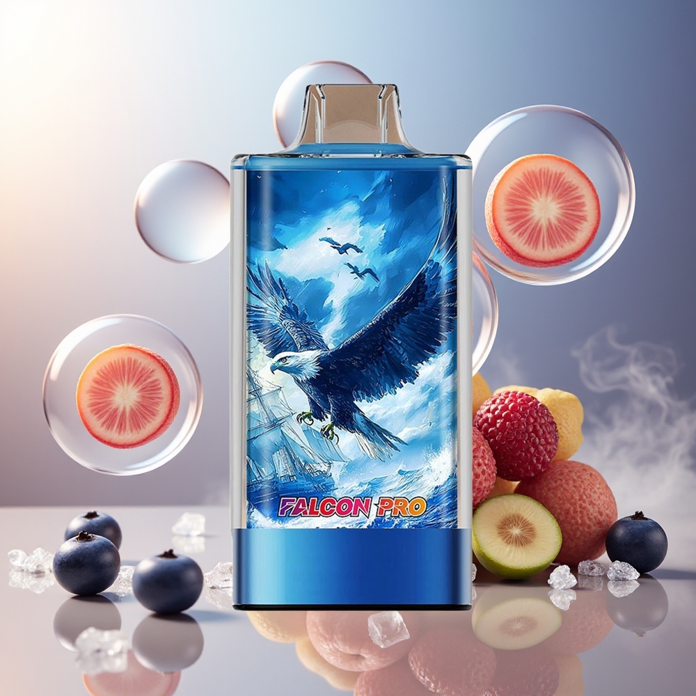 Partihandel Sverige JNR Falcon Pro 28000 30ml Blåbär Is MTL Dual Mesh