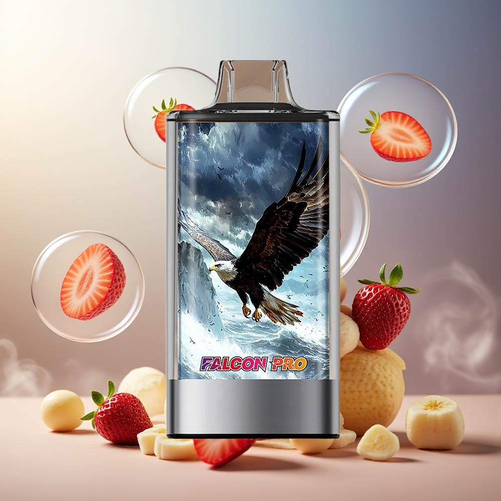 Partihandel Sverige JNR Falcon Pro 28000 Engångs Vape Jordgubb Banan 30ml 950mAh Smart Display Dual Mesh