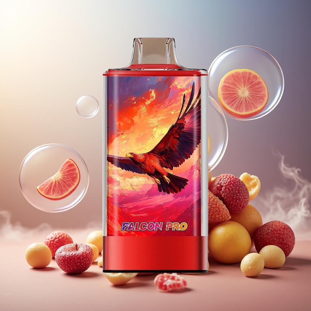 Partihandel Sverige JNR Falcon Pro 28000 Engångsvape Körsbärskola 30ml 950mAh Smart Display Dual Mesh MTL