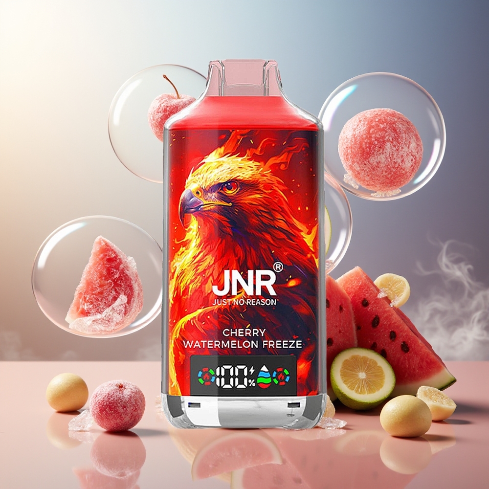 Partihandel Sverige JNR Falcon X 18000 Puffs 24ml Dubbel Mesh Cherryn Vattenmelon Frost