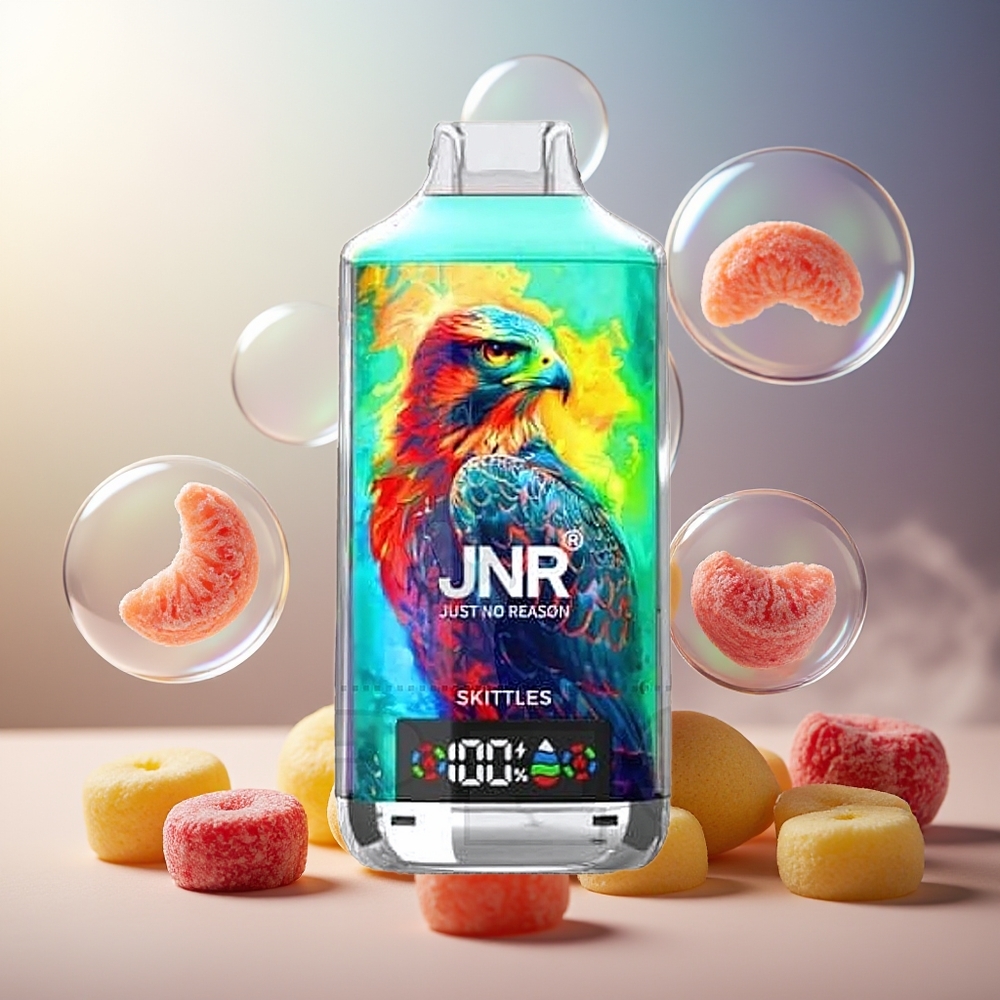 Partihandel Sverige JNR Falcon X 18000 Puffs Engångs Vape Dubbel Mesh Regnbåge Typ-C 24ml 750mAh