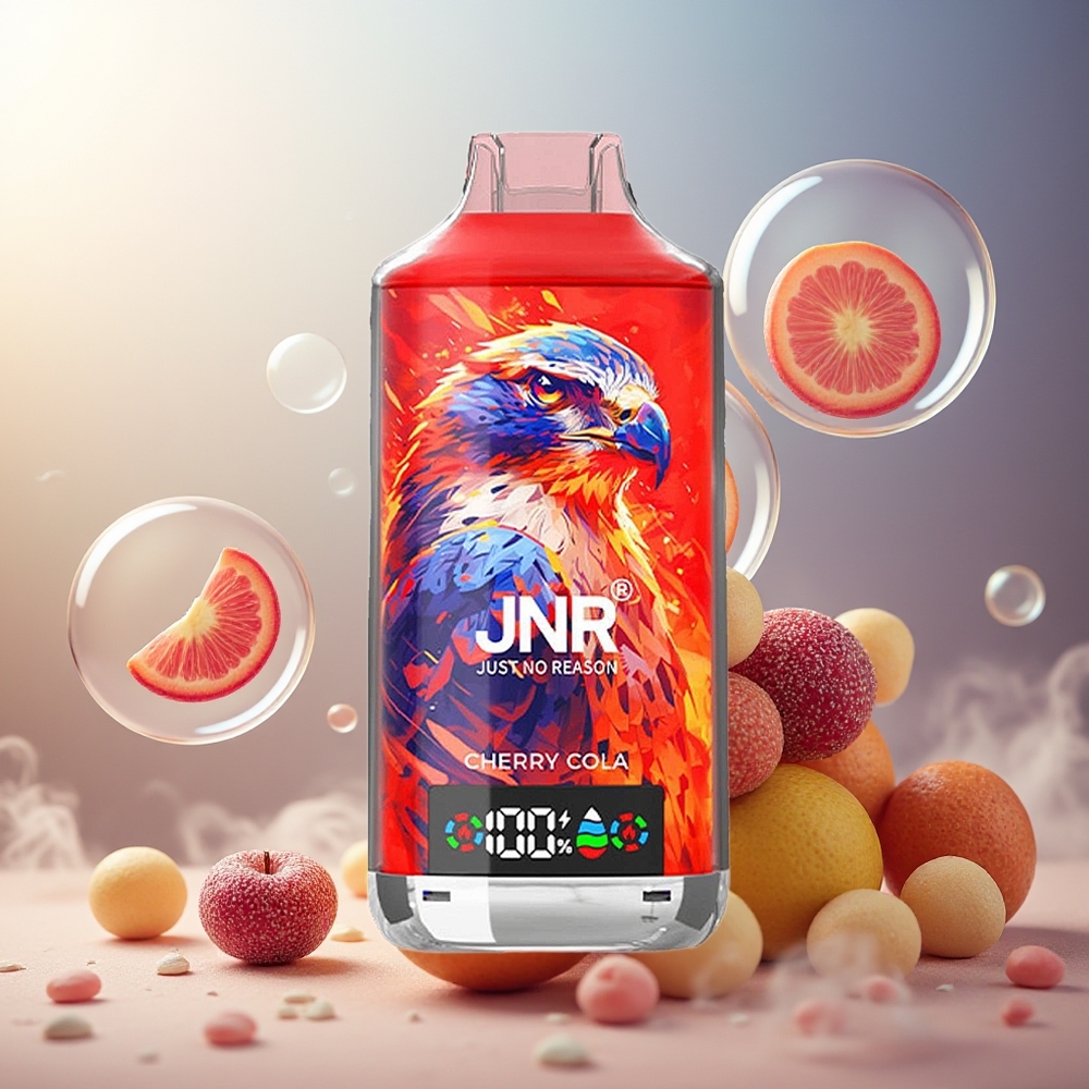 Partihandel Sverige JNR Falcon X 18000 Puffs Engångs Vape Körsbär 750mAh Dual Mesh