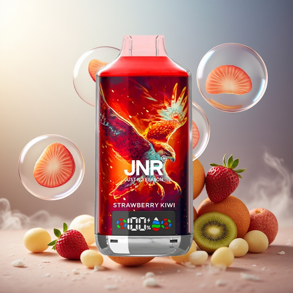 Partihandel Sverige JNR Falcon X 18000 Puffs Jordgubb Kiwi 750mAh 24ml Dual Mesh Coil