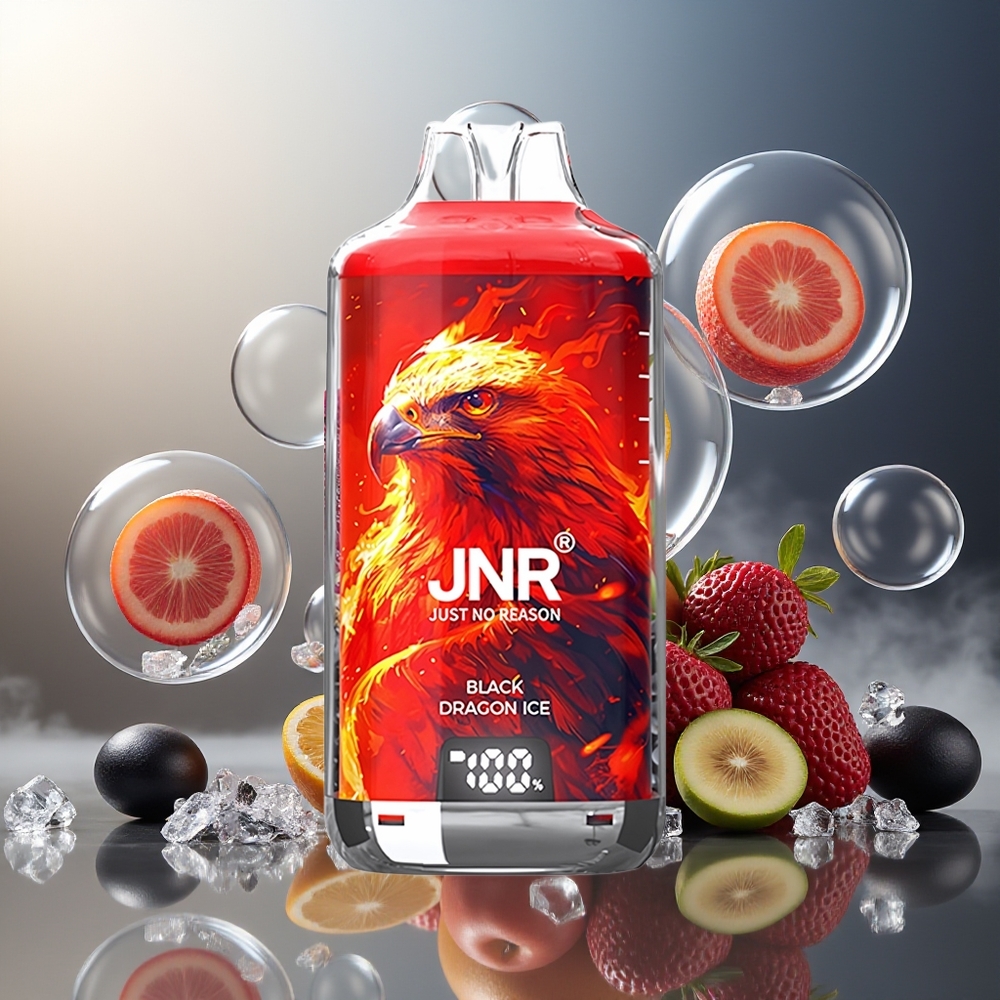 Partihandel Sverige JNR Falcon X⁺ 28000 2-munnar Svart Drake Is 950mAh 2ml 2% Nikotin Luftflödesinställning
