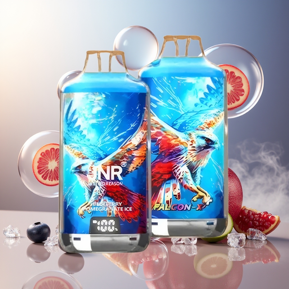 Partihandel Sverige JNR Falcon X⁺ 28000 Blåbär Granatäpple Is 950mAh 1.2ohm Dual Mesh 2ml