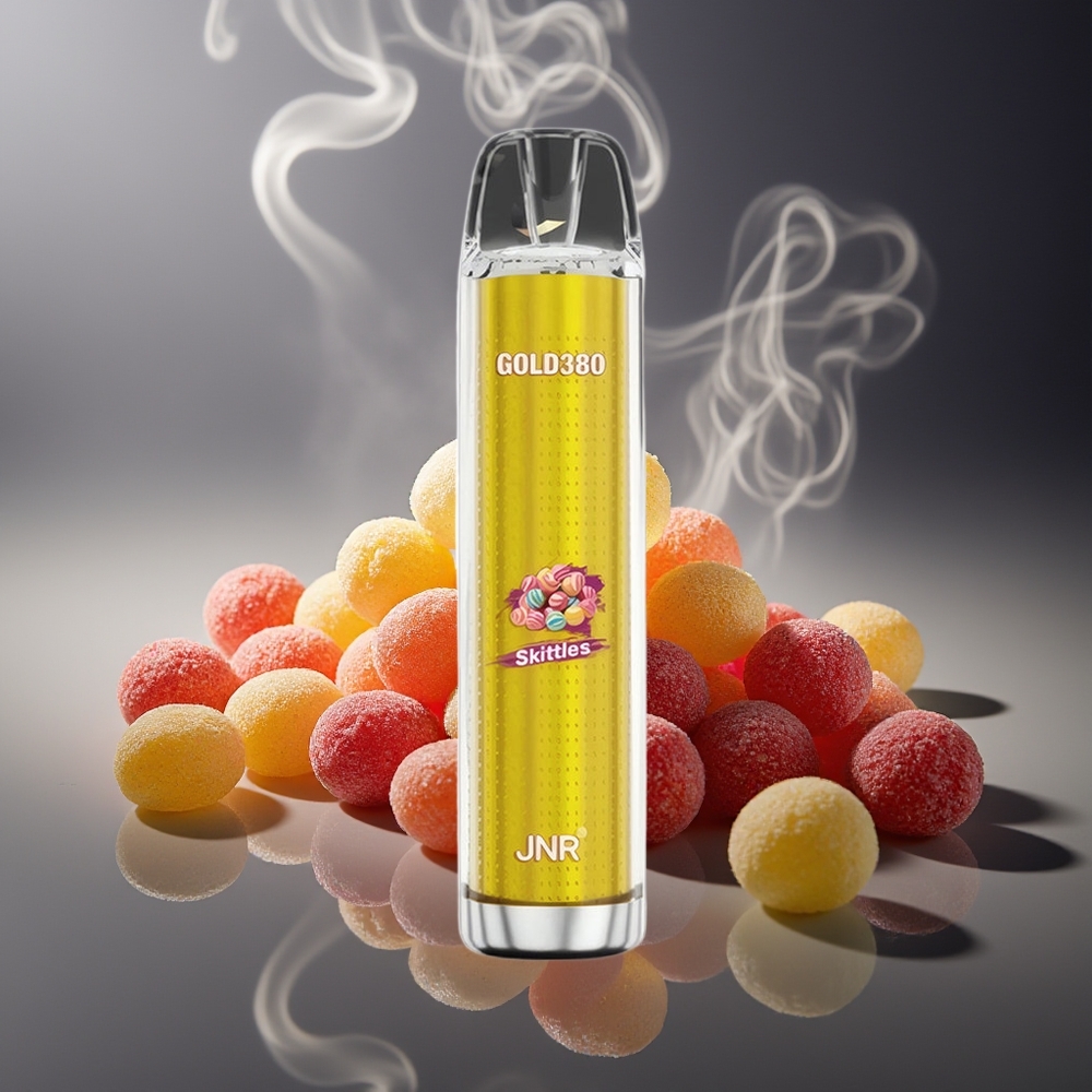 Partihandel Sverige JNR Glod380 6000 Puffs 1500mAh 1.0ohm Regnbågar