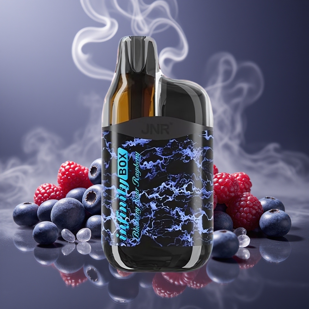 Partihandel Sverige JNR Infinity Box 10700 Puffs Blåbär Sur Hallon 2200mAh 15ml 2%