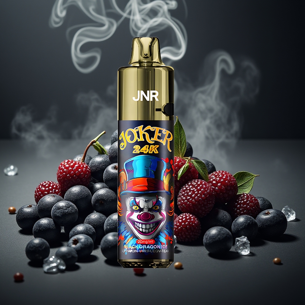 Partihandel Sverige JNR Joker 24K Puffs Svart Drake Is 2+10ml 800mAh 2%
