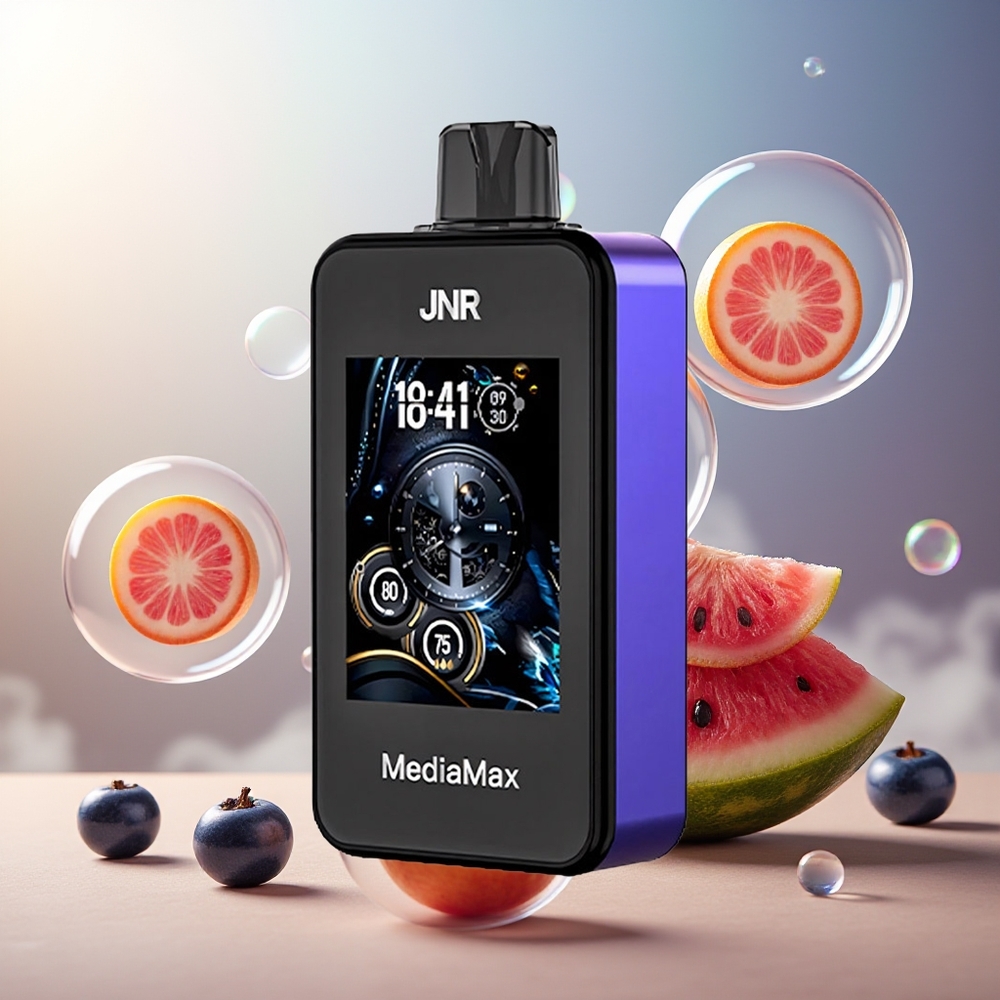 Partihandel Sverige JNR MediaMax 40000 Puffs 21mL 5% Blåbär Vattenmelon 1000mAh Type-C