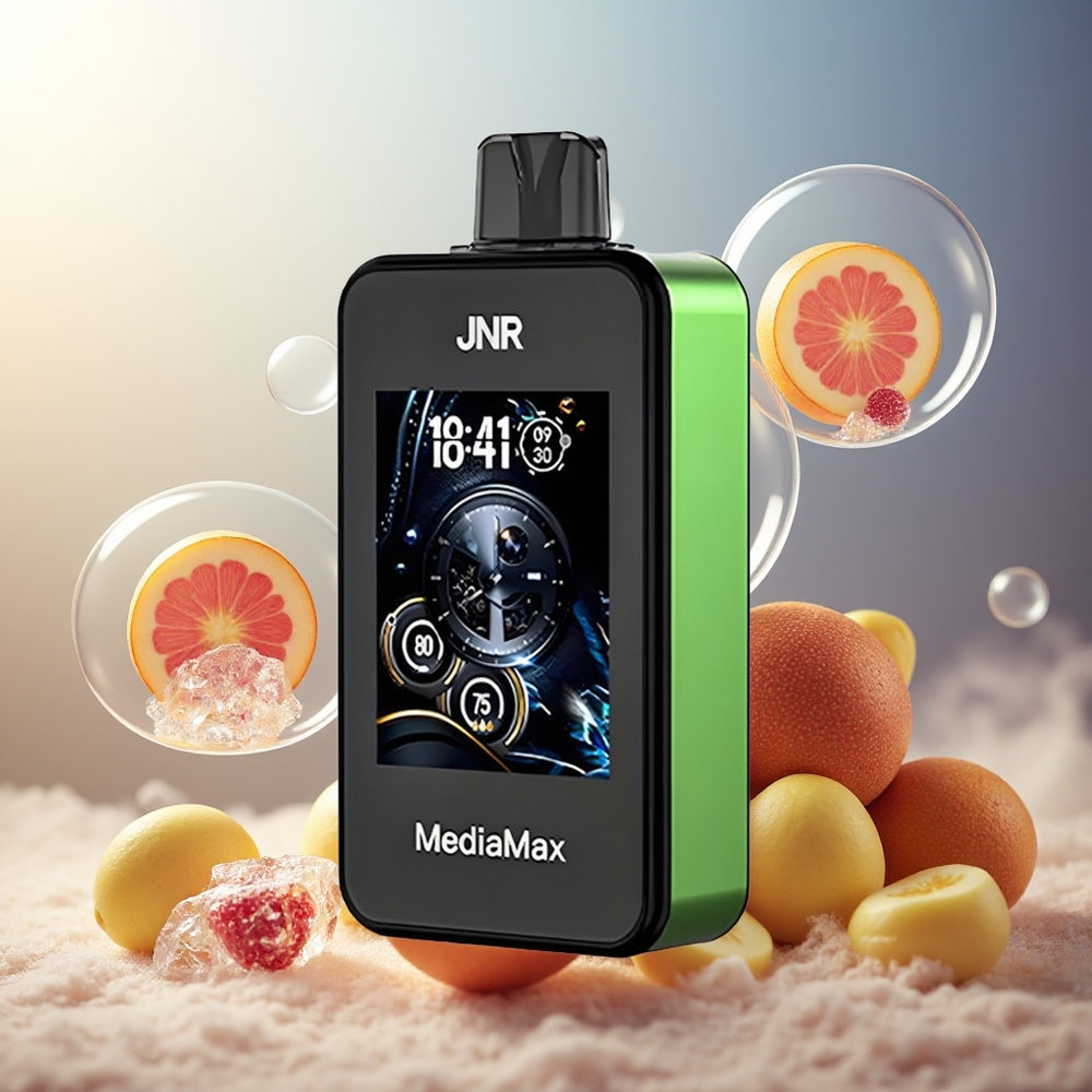 Partihandel Sverige JNR MediaMax 40000 Puffs 21mL 5% HD Display Sursött Apple Is