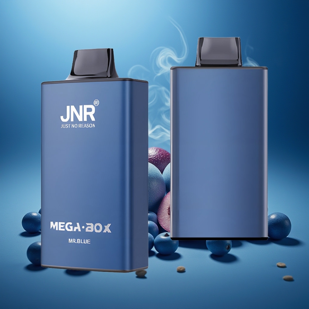 Partihandel Sverige JNR Mega Box 25000 Puffar Dual Mesh Coil 30ml Herr Blå