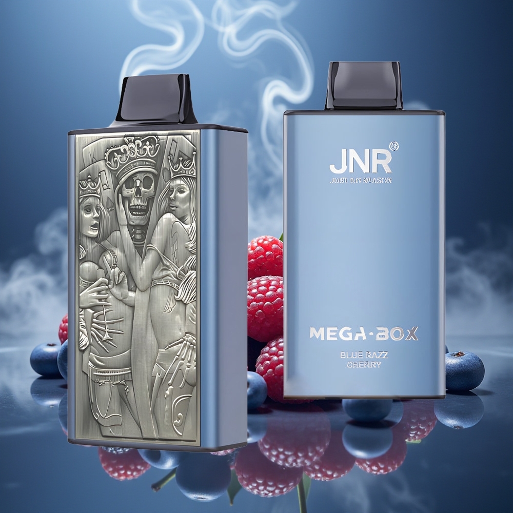 Partihandel Sverige JNR Mega Box 25000 Puffs Dual Mesh Blå Hallon Körsbär