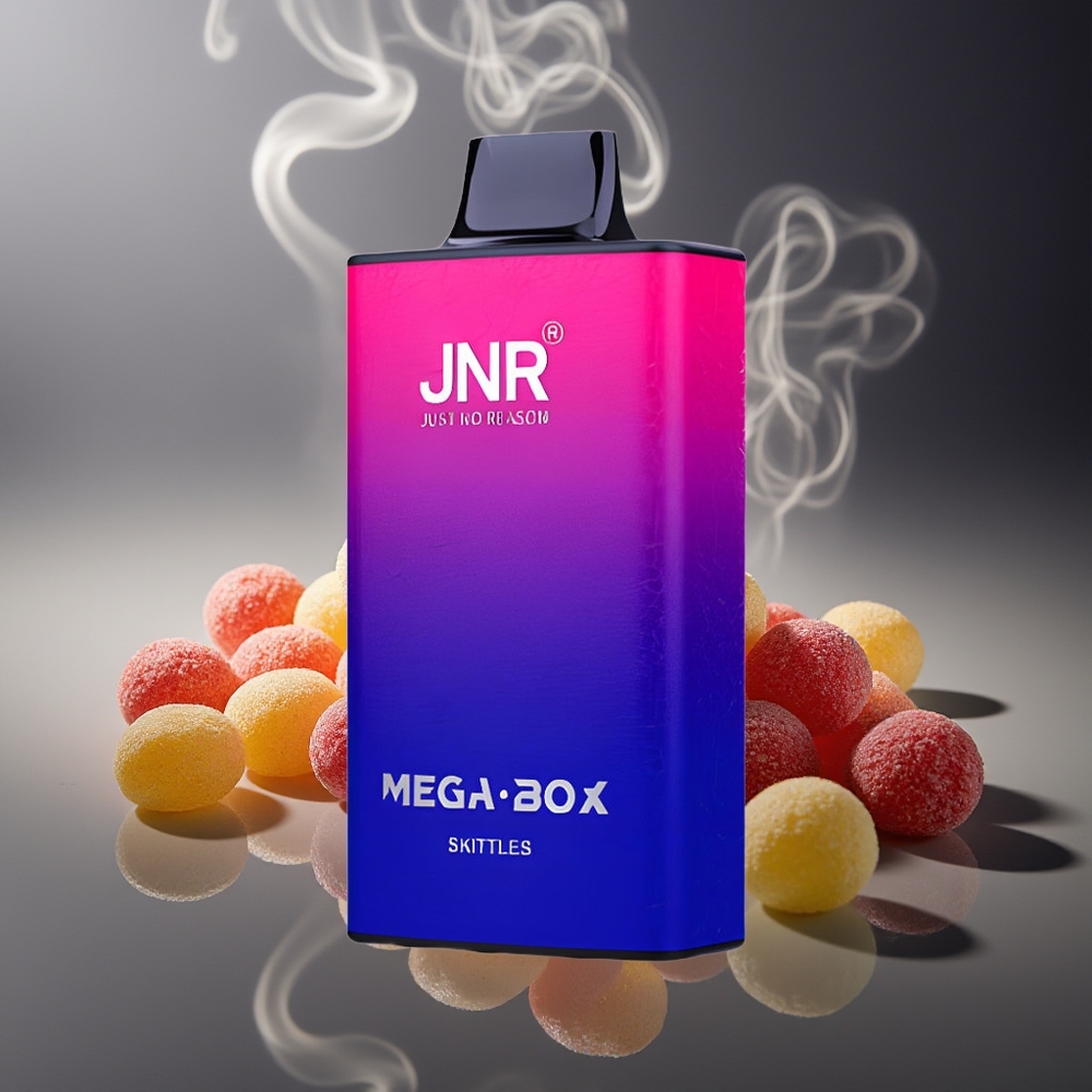 Partihandel Sverige JNR Mega Box 25000 Puffs Dual Mesh Coil Skittles
