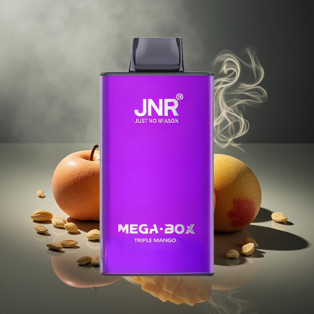 Partihandel Sverige JNR Mega Box 25000 Puffs Typ-C Laddning & Dual Mesh Tre Mango
