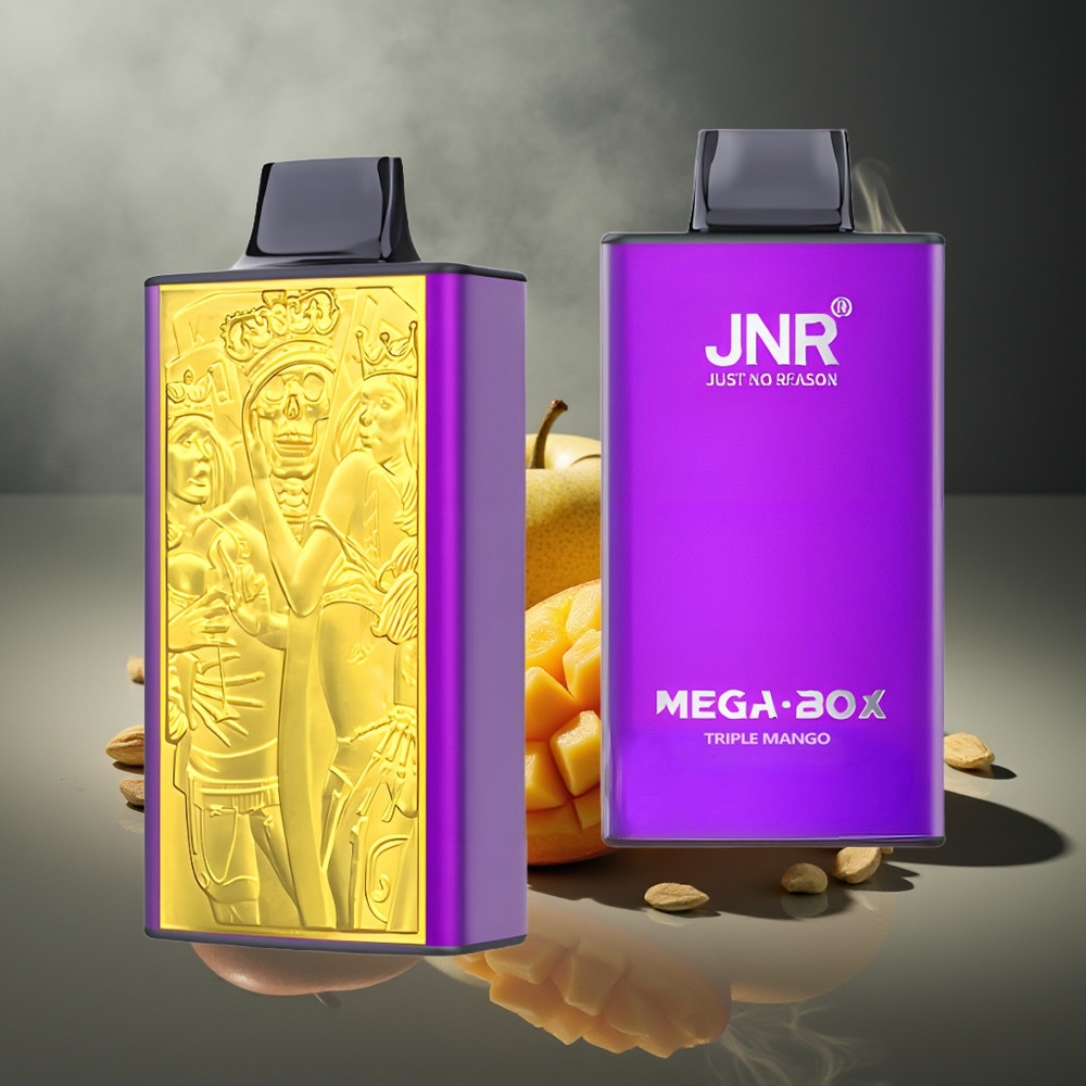 Partihandel Sverige JNR Mega Box 25000 Puffs Typ-C Laddning & Dual Mesh Tre Mango