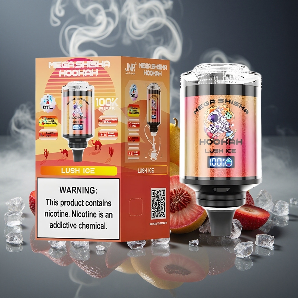 Partihandel Sverige JNR Mega Shisha Hookah 100K 2% Nikotin Ljus Is