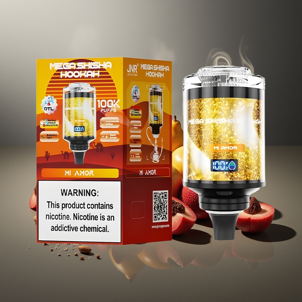 Partihandel Sverige JNR Mega Shisha Hookah 100K Skrivbordskompatibel 2200mAh Mi Amor