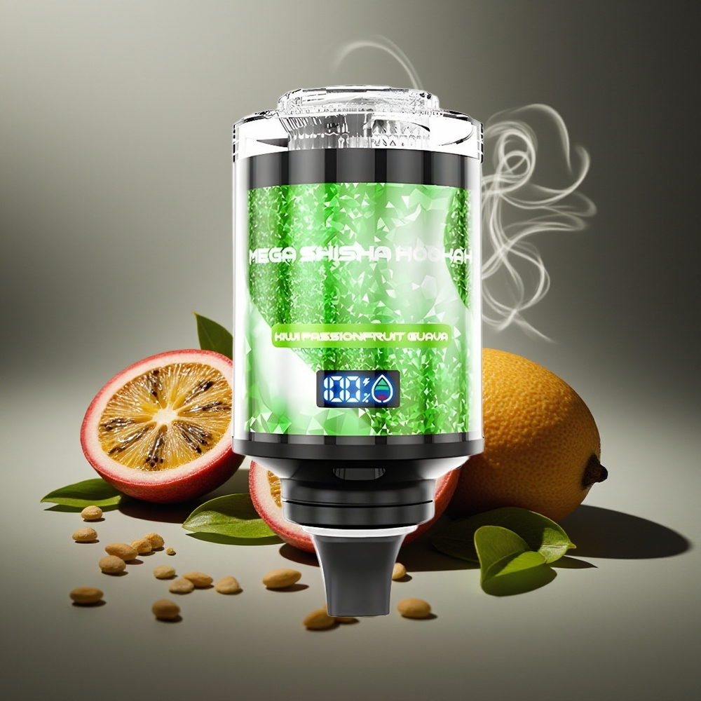 Partihandel Sverige JNR Mega Shisha Hookah 100K Skrivbordskompatibel Kiwi Passionfrukt Guava 2200mAh Typ-C 100000 puffar