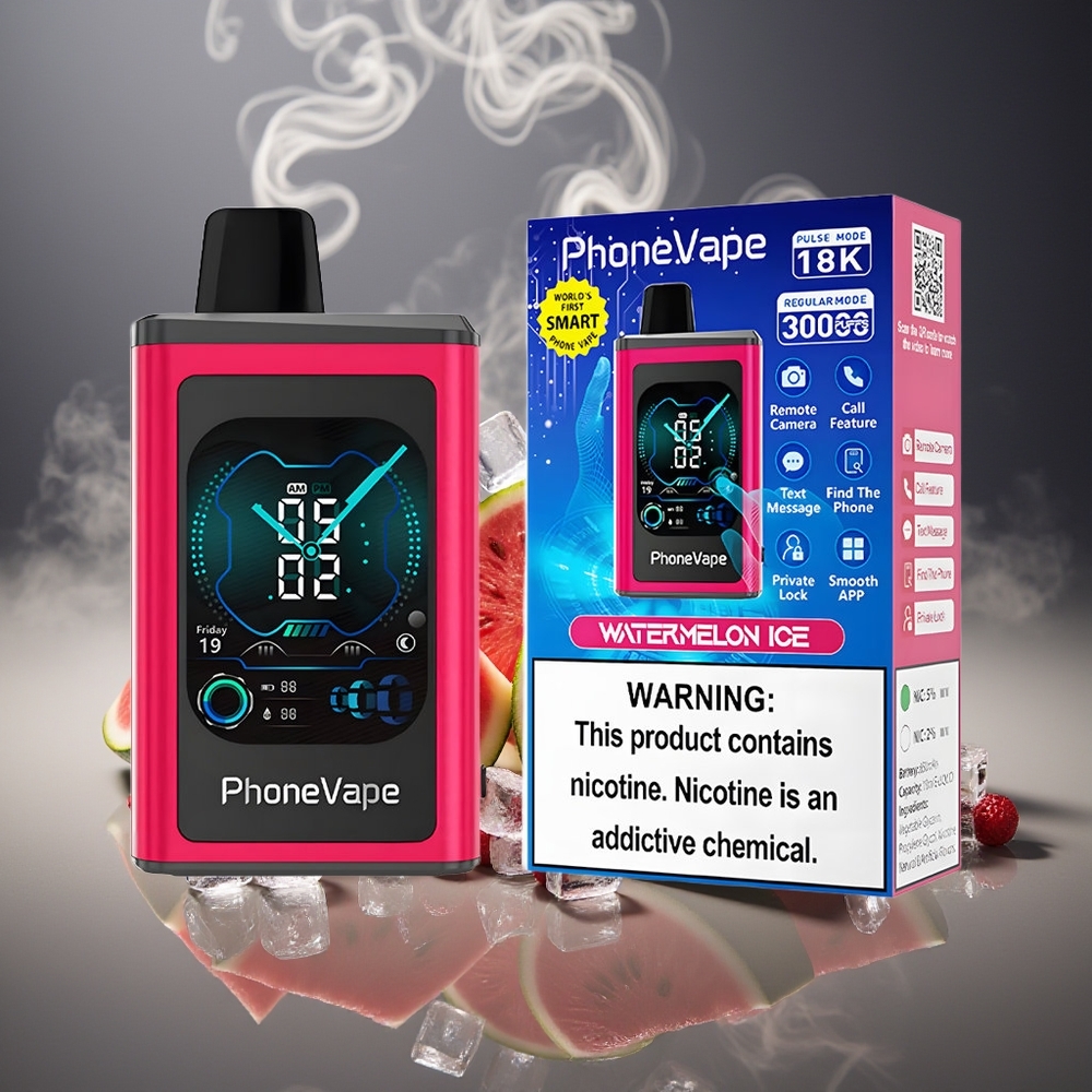 Partihandel Sverige JNR PhoneVape 30000 puff Turbovattenmelon Is 850mAh Typ-C Appkontroll