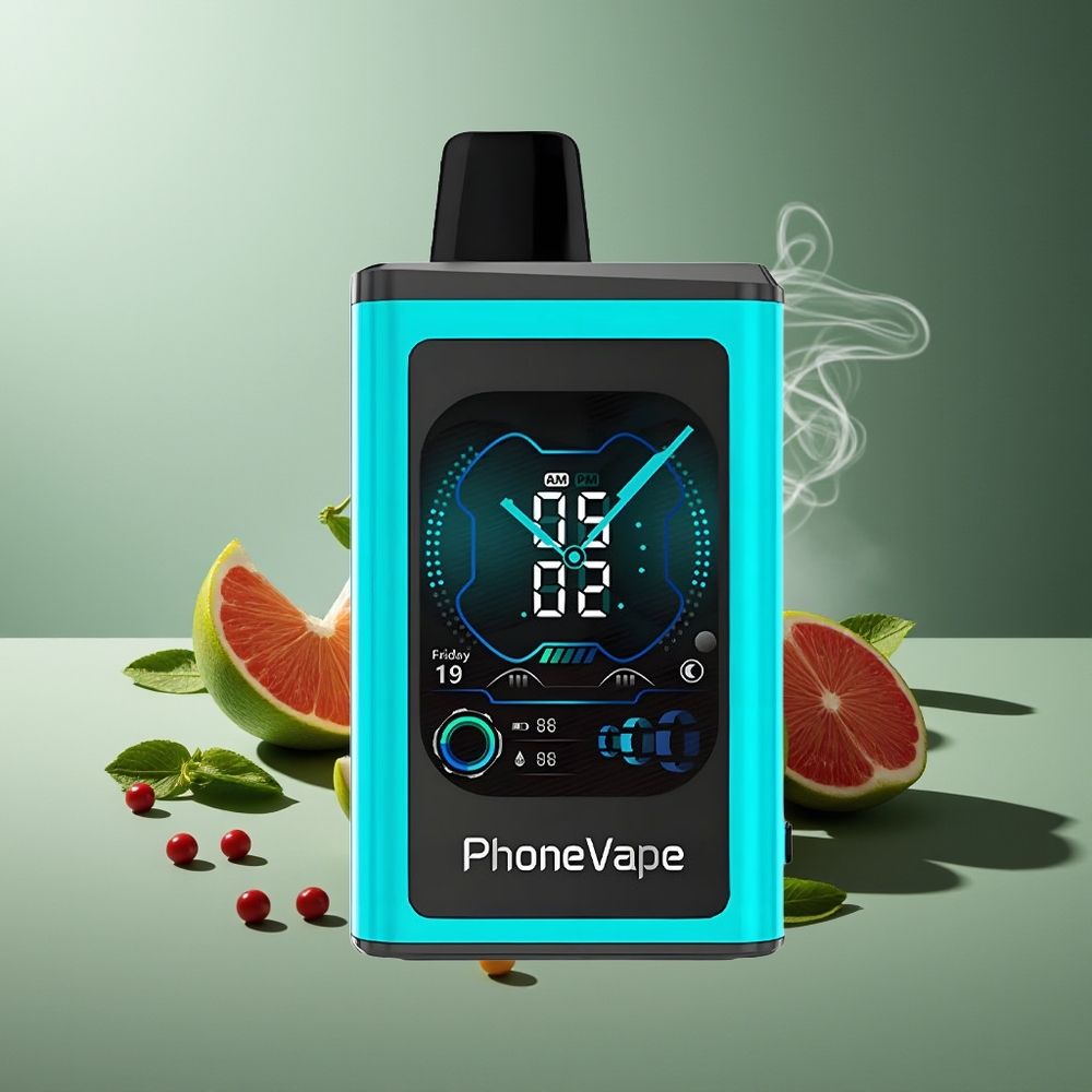 Partihandel Sverige JNR PhoneVape 30000 puffar Turbo Miami Mynta Typ-C Skärm