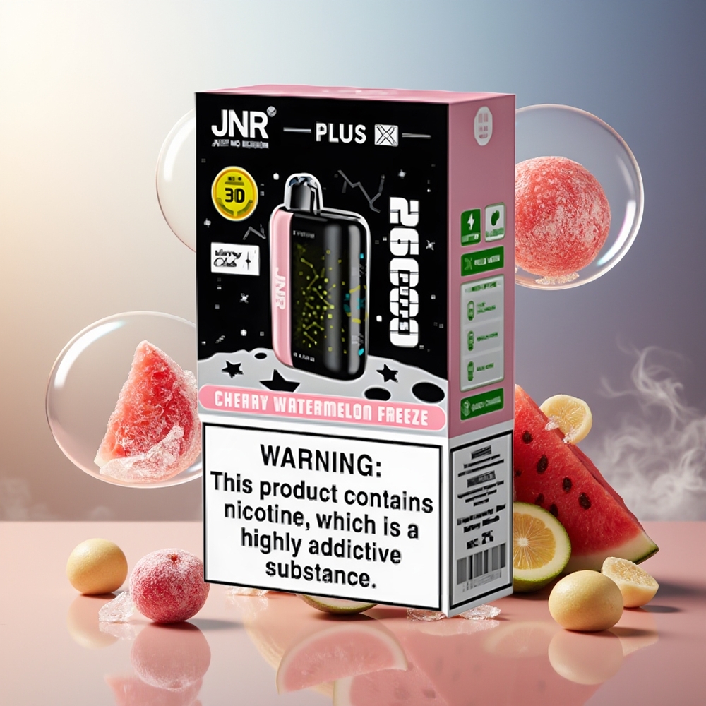 Partihandel Sverige JNR Plus-X 26000 Puffs 850mAh 28ml 2% Dual Mesh Körsbär Vattenmelon Frysa