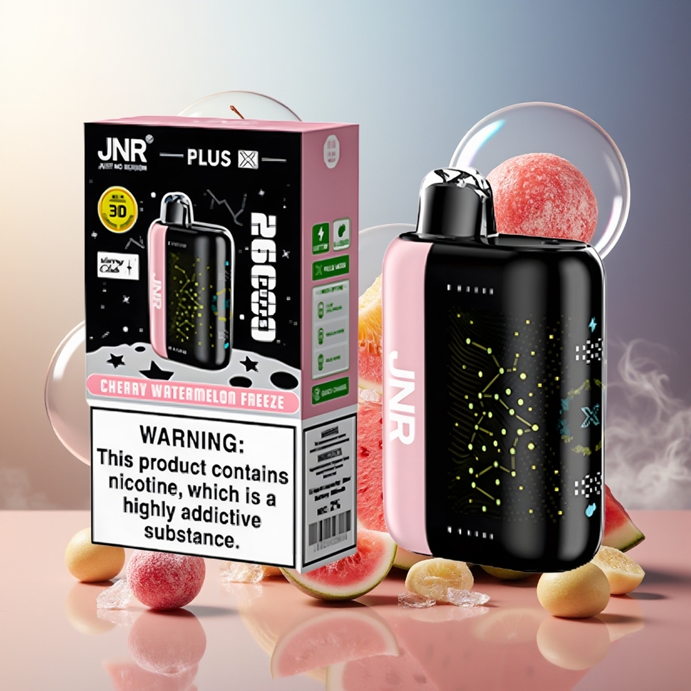Partihandel Sverige JNR Plus-X 26000 Puffs 850mAh 28ml 2% Dual Mesh Körsbär Vattenmelon Frysa
