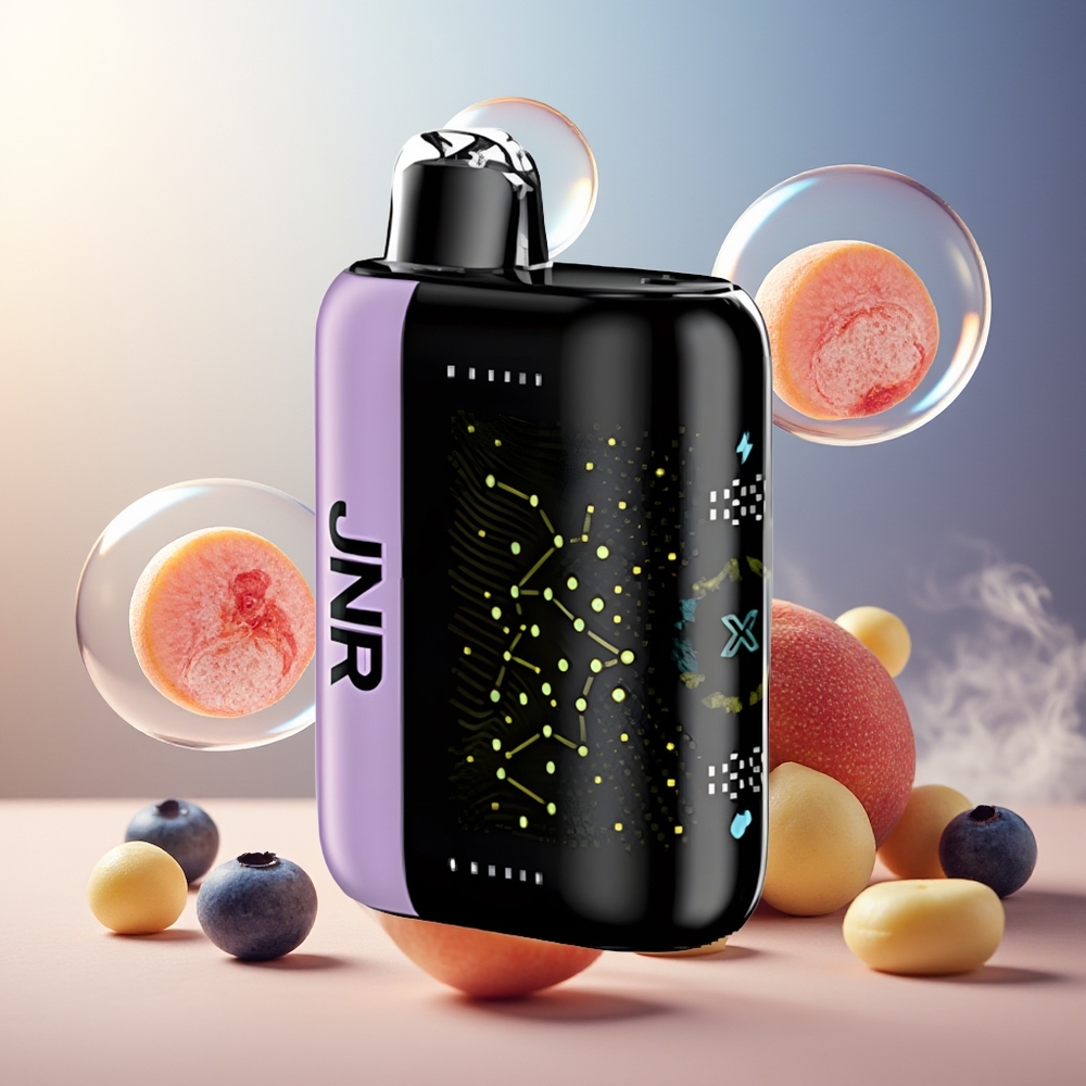 Partihandel Sverige JNR Plus-X 26000 Puffs 850mAh 28ml 2% Dual Mesh Persika Blåbär Godis