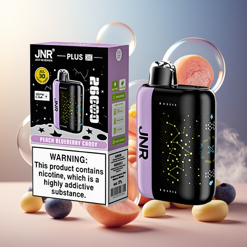 Partihandel Sverige JNR Plus-X 26000 Puffs 850mAh 28ml 2% Dual Mesh Persika Blåbär Godis