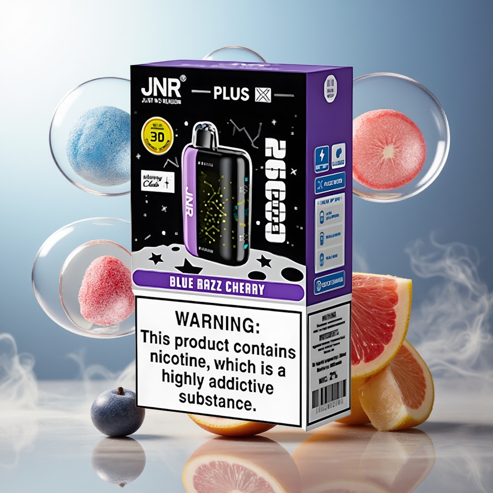 Partihandel Sverige JNR Plus-X 26000 Puffs 850mAh 28ml Blå Brzz Körsbär