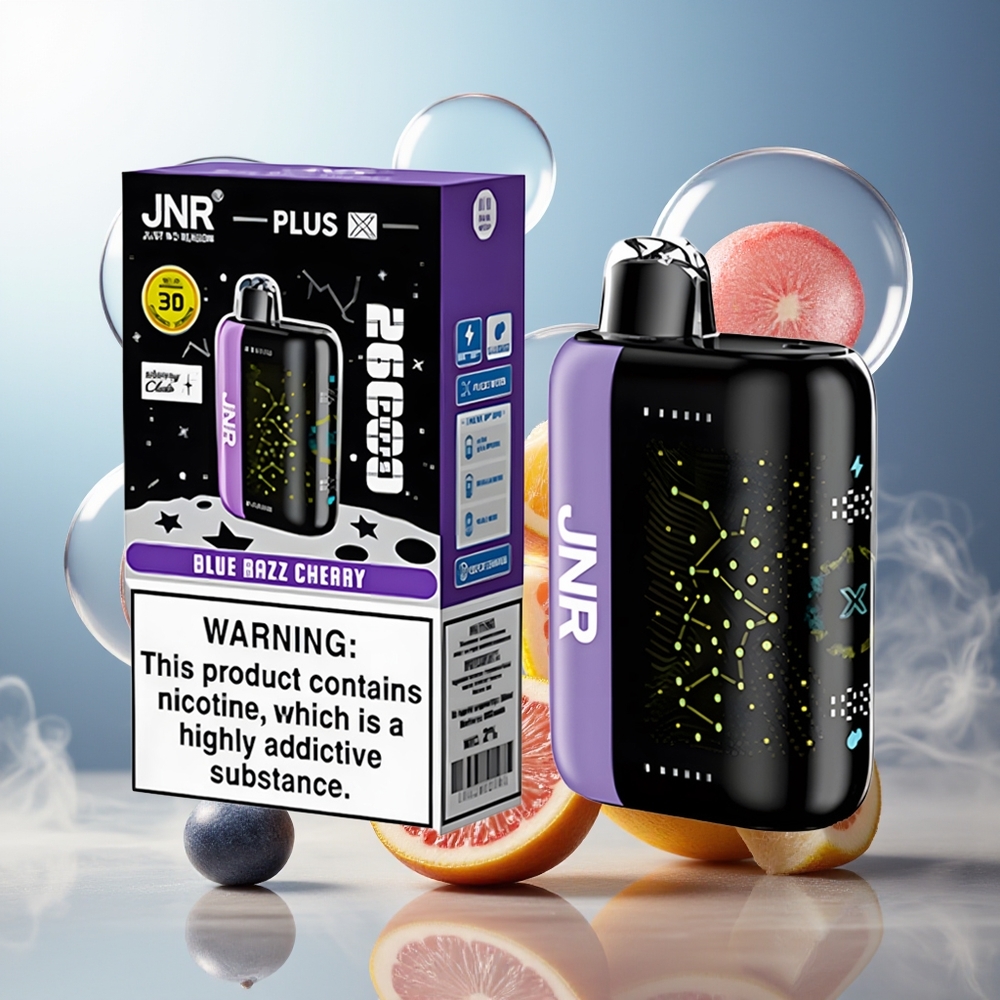 Partihandel Sverige JNR Plus-X 26000 Puffs 850mAh 28ml Blå Brzz Körsbär