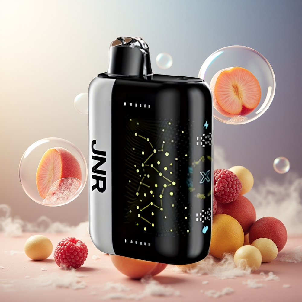 Partihandel Sverige JNR Plus-X 26000 Puffs 850mAh 28ml Vit Persika Razz