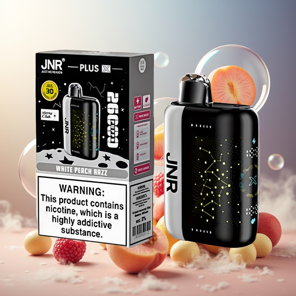 Partihandel Sverige JNR Plus-X 26000 Puffs 850mAh 28ml Vit Persika Razz