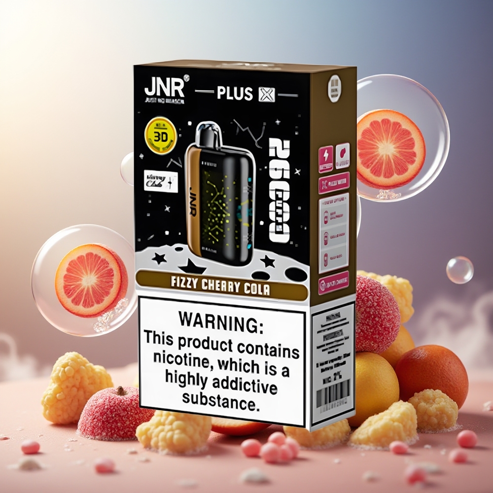 Partihandel Sverige JNR Plus-X 26000 Puffs Fizzy Körsbär Cola 850mAh 28ml 2% Dual Mesh