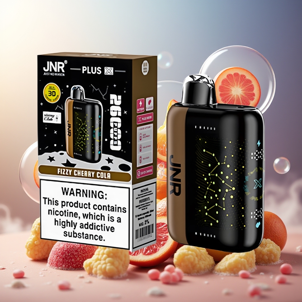 Partihandel Sverige JNR Plus-X 26000 Puffs Fizzy Körsbär Cola 850mAh 28ml 2% Dual Mesh