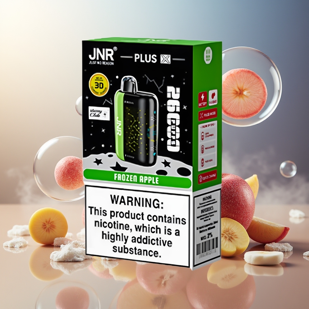 Partihandel Sverige JNR Plus-X 26000 Puffs Fryst Äpple 28ml Dual Mesh Coil Type-C