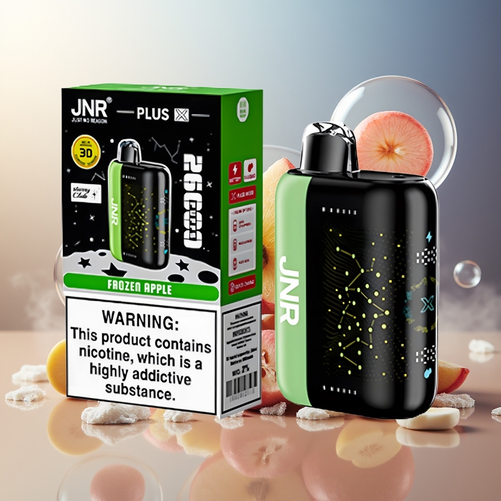 Partihandel Sverige JNR Plus-X 26000 Puffs Fryst Äpple 28ml Dual Mesh Coil Type-C