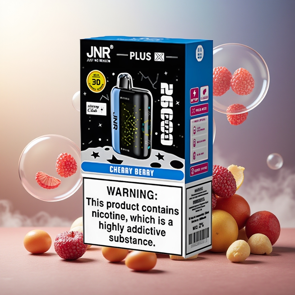 Partihandel Sverige JNR Plus-X 26000 Puffs Typ-C Snabbuppladdning Körsbär Bär