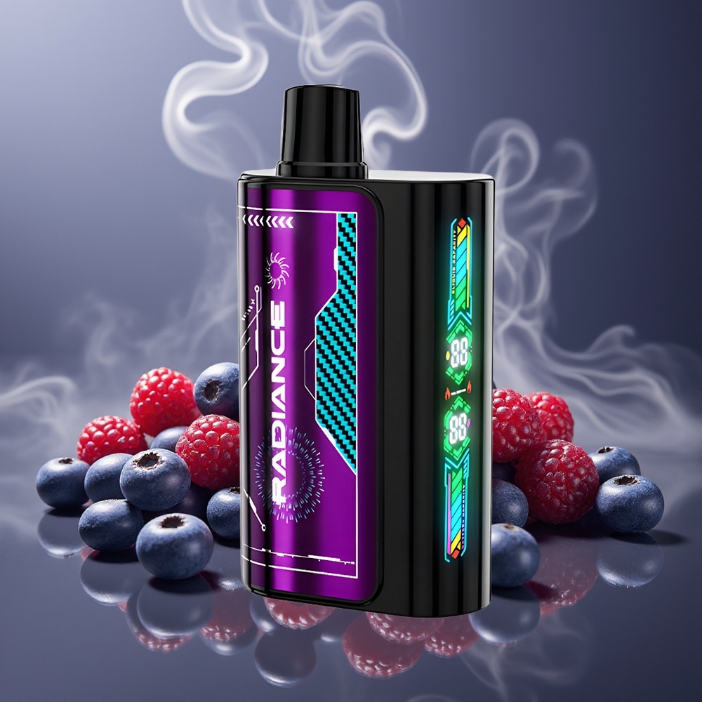 Partihandel Sverige JNR Radiance 31000 Puffs 28ml Dual Mesh Coil Blåbär Sur Hallon
