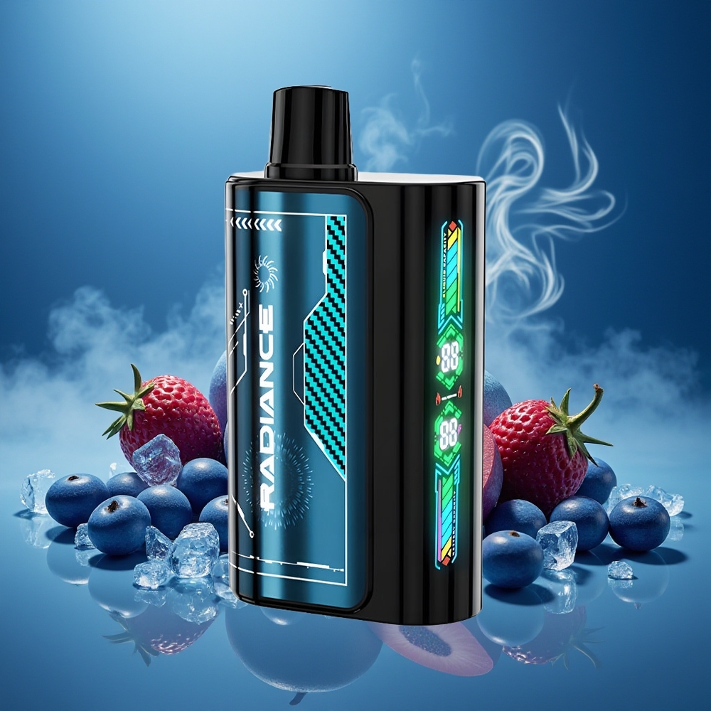 Partihandel Sverige JNR Radiance 31000 Puffs Blå Hallon Is 28ml Dual Mesh 950mAh