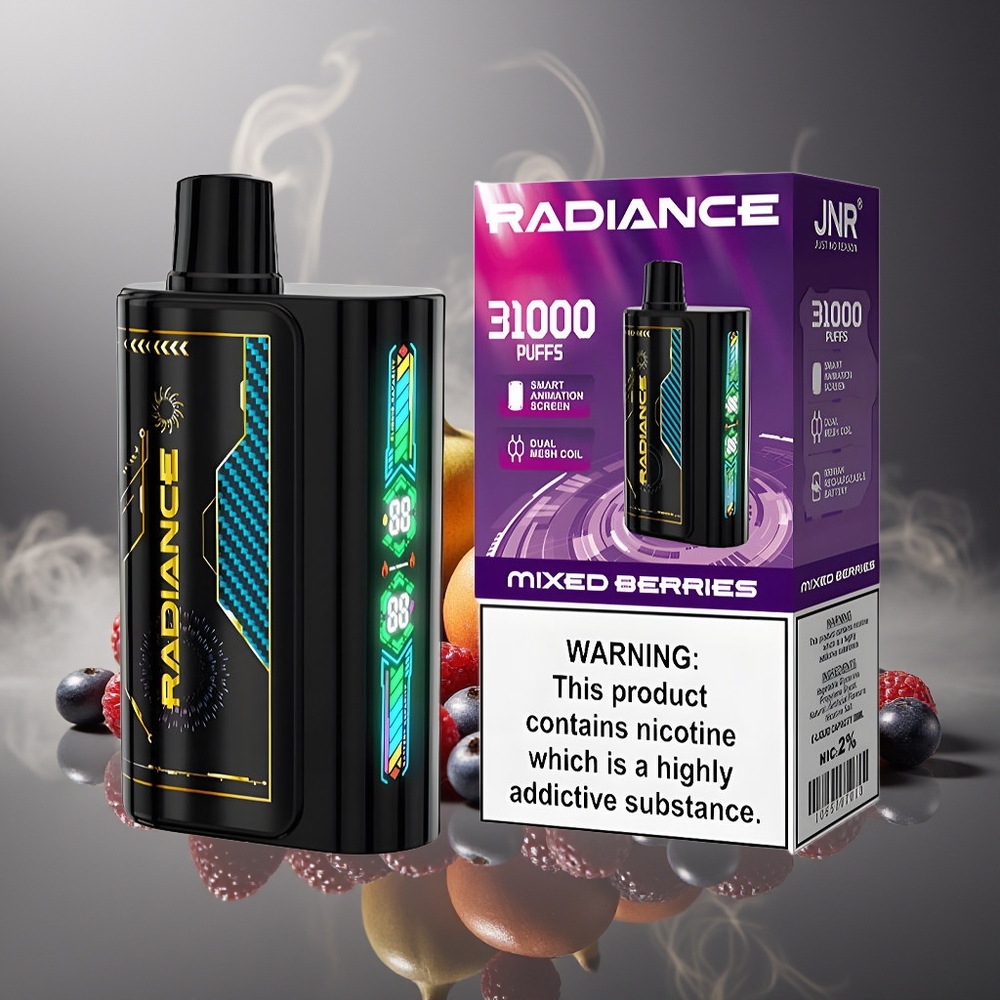 Partihandel Sverige JNR Radiance 31000 Puffs Engångs Vape Blandade Bär 28ml Dual Mesh 950mAh
