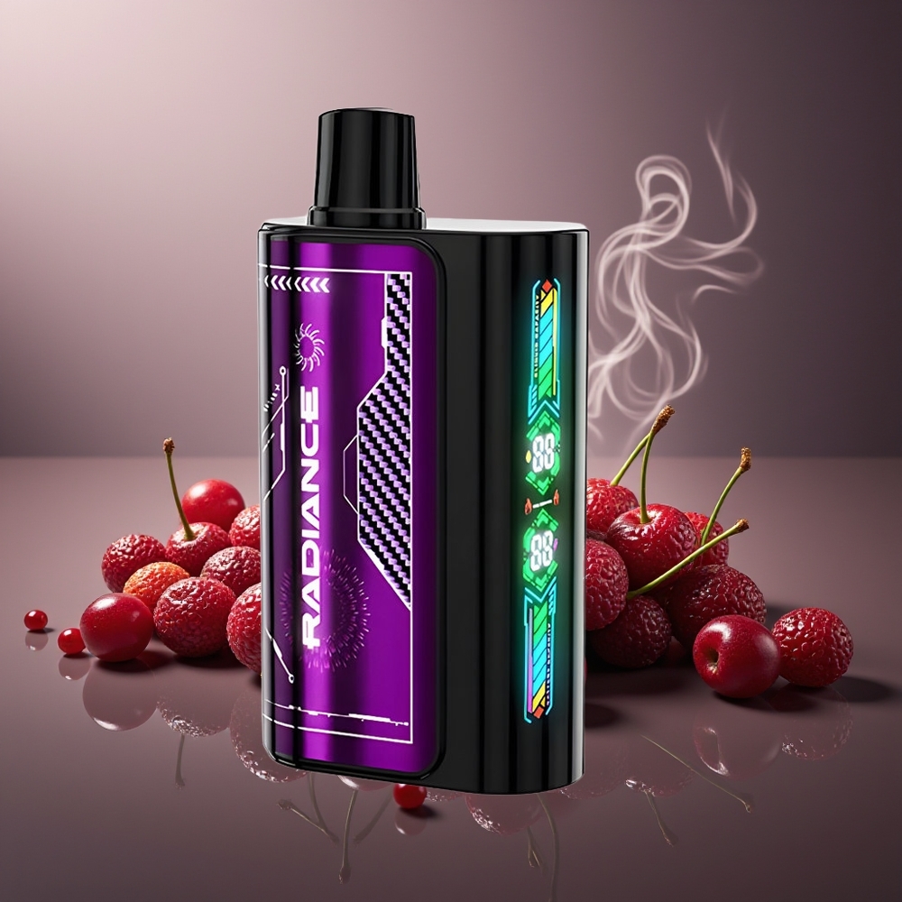 Partihandel Sverige JNR Radiance 31000 Puffs Engångs Vape Körsbär Bär 28ml Dual Mesh 2%