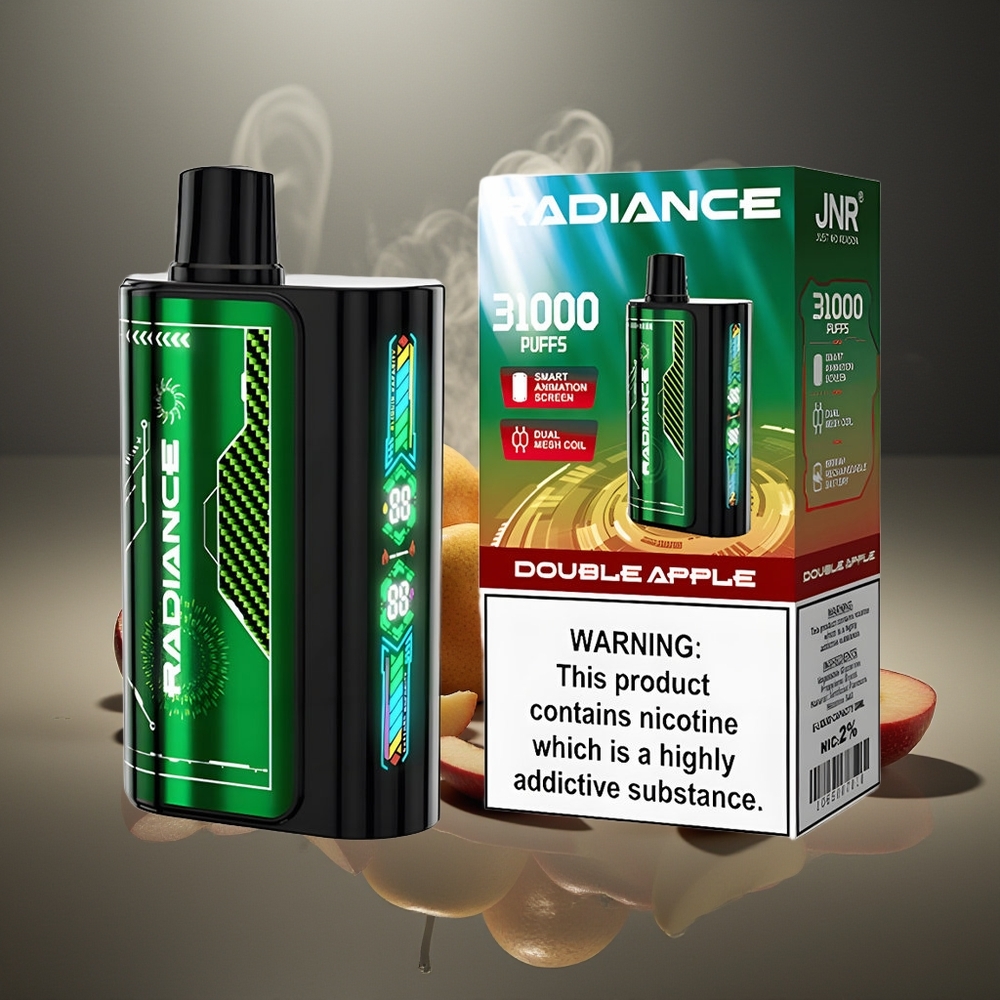 Partihandel Sverige JNR Radiance 31000 Puffs Engångsvape Dubbel Äpple 28ml Dual Mesh Coil Type-C