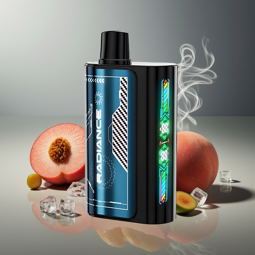 Partihandel Sverige JNR Radiance 31000 Puffs Sommar Persika Is 28ml Dual Mesh Coil