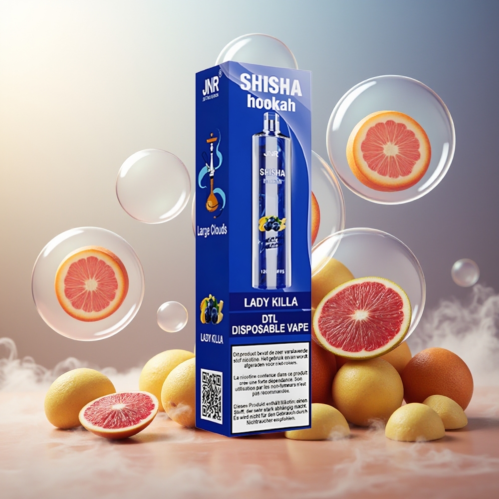 Partihandel Sverige JNR Shisha Hookah 12000 Puffs 24ml 0.6 Ohm Lady Killa