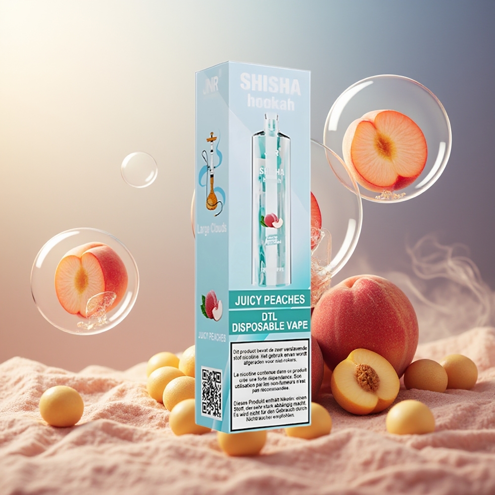 Partihandel Sverige JNR Shisha Hookah 12000 Puffs 24ml Saftiga Persikor Type-C