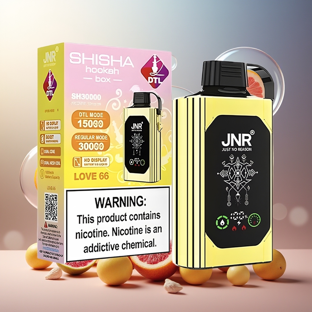 Partihandel Sverige JNR Shisha Hookah Box 20500 Puffs 25ml 1000mAh Dual Mesh Coil Love 66