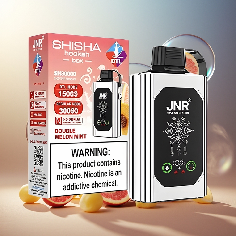 Partihandel Sverige JNR Shisha Hookah Box 20500 Puffs 25ml Dubbel Äpple