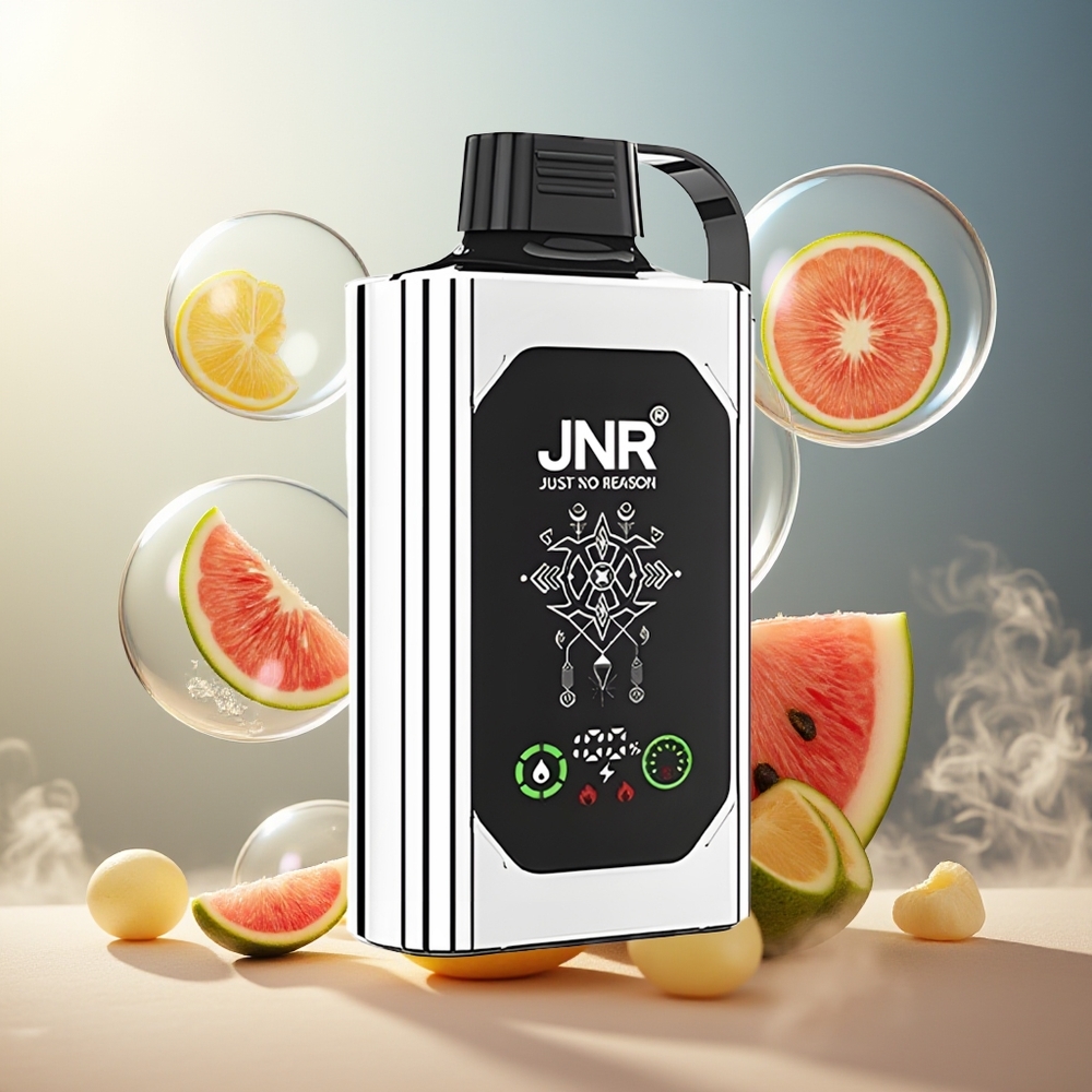 Partihandel Sverige JNR Shisha Hookah Box 20500 Puffs Dubbel Melon Mint HD Display 1000mAh Type-C